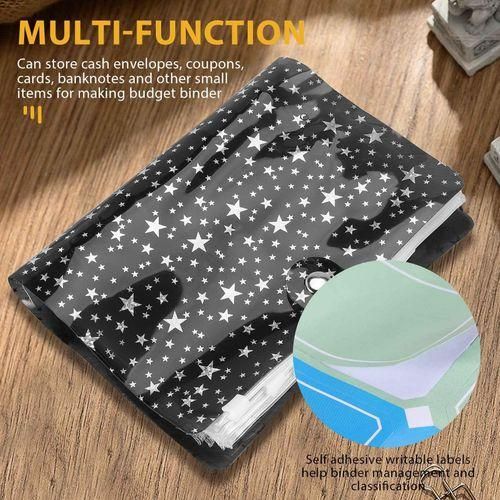 A6 Budget Binder PVC 6 Ring Refillable Binder CoverBlack St NO5114