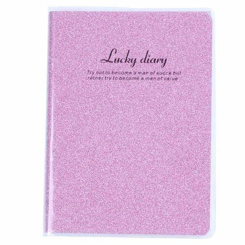 915 Generation PVC Cover Pink Glitter Powder Decor Diary Memo Book Notepad