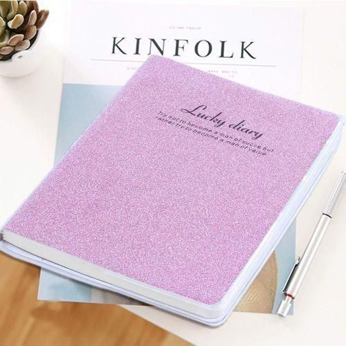 915 Generation PVC Cover Pink Glitter Powder Decor Diary Memo Book Notepad