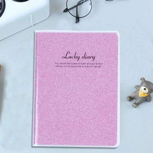915 Generation PVC Cover Pink Glitter Powder Decor Diary Memo Book Notepad