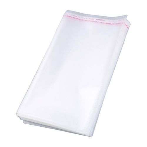 100pcs Clear Resealable Poly Bag Transparent Plastic 15x35cm Thicker