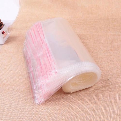 100pcs Clear Resealable Poly Bag Transparent Plastic 15x35cm Thicker