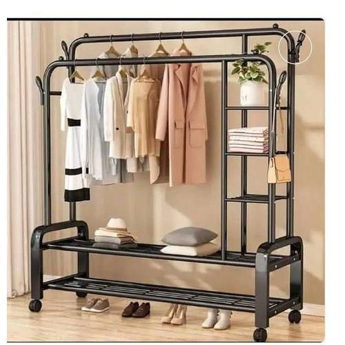 Multipurpose Hanger Cloth & Shoe Rack With Shelves