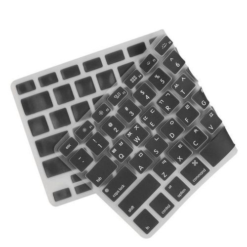US / Korean Silicone Keyboard Skin Cover For  Macbook Pro Black