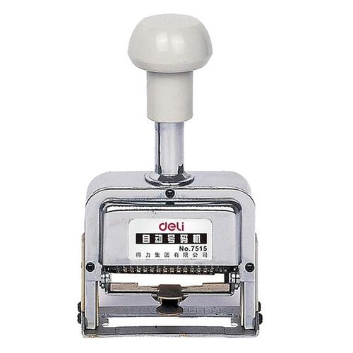 Deli 7506-7515 Heavy Automatic Numbering Machine 3-15 Bits/ Wheel Date Page Business Stamp For Financial Bank-7bits