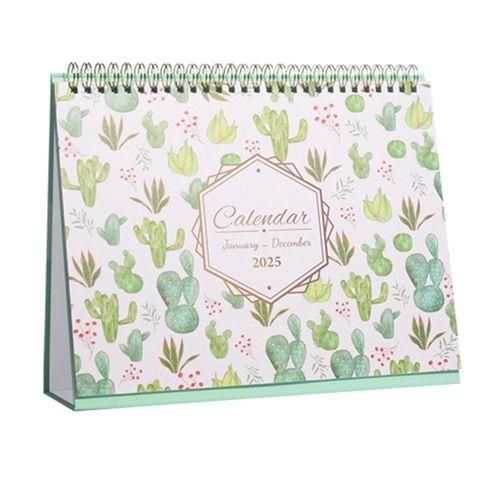 Standing Desk Calendar 2025 Standing Flip Desk Calendar With Memo Green