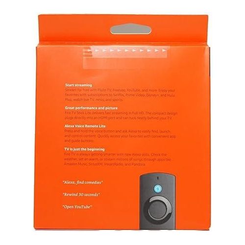 Amazon Fire TV Stick Lite, Full HD Streaming Device, Alexa Voice Remote ,2nd Gen, Dolby Audio, HDMI-Compatible, Stream Netflix, YouTube, Prime Video, Apple TV+ for TV, Projector, Monitor