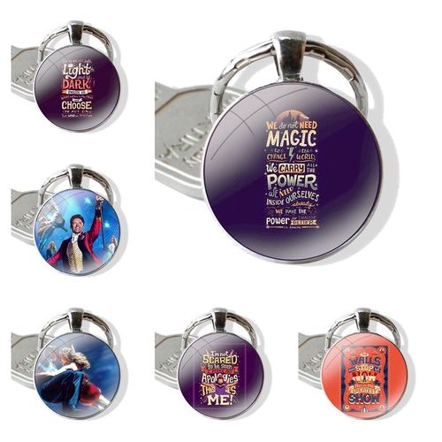 The Greatest Showman Pendant Car Key Chains Handmade Glass Cabochon Keychain