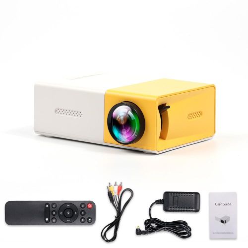 Mini Projector Portable Video Projector Outdoor Movie Projector With HD USB AV Interfaces Remote Control 400 Lux LED LCD Portable Home Theater Projector For Video TV Movie Party Game Outdoor Entertainment NO5116