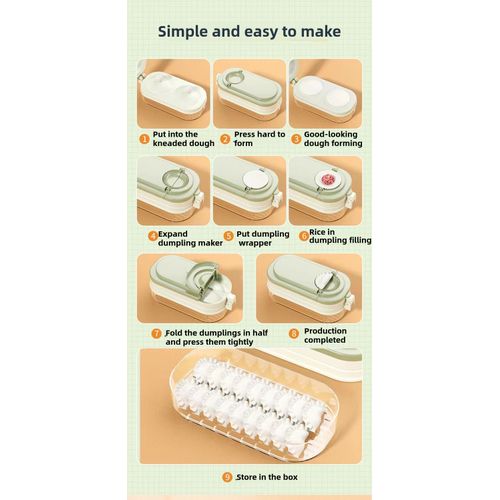 Kitchen Household 3-in-1 Mold Dumpling Tool (Press Dumpling Wrapper   Dumpling   Storage Box)