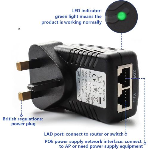 12V/1A  PoE Adapter (Power Of Ethernet)
