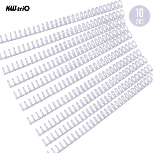 Kw Trio KW-trio 10pcs Plastic 30-Hole Loose Leaf Binders Ring