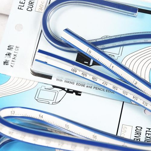 Flexible Curve Ruler Drafting Drawing Tool Serpentine Plastic School supplies 30cm 40cm 50cm 60cm