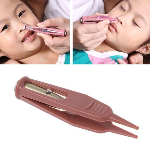 OMG* Baby Flashlight Dig Booger Clip Infants Clean Ear Nose Navel Visible Safety Tweezers Safe Forceps Cleaning Supplies Health Care
