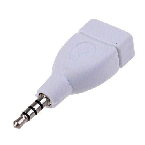 Car.5mm Male AUX Audio Plug Jack To USB 2.0 Female Converter Adapter