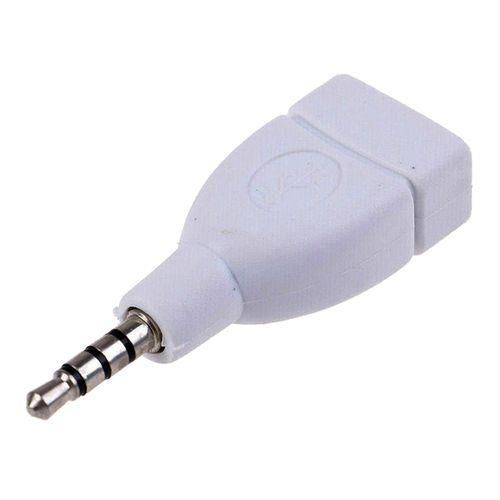 Car.5mm Male AUX Audio Plug Jack To USB 2.0 Female Converter Adapter
