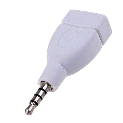 Car.5mm Male AUX Audio Plug Jack To USB 2.0 Female Converter Adapter