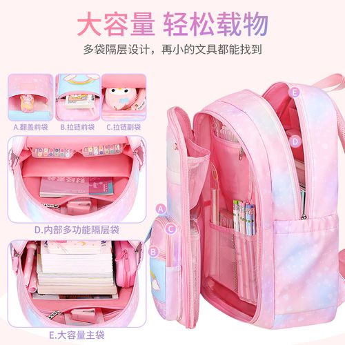 Elementary School School Girls Gradient Backpack Princess