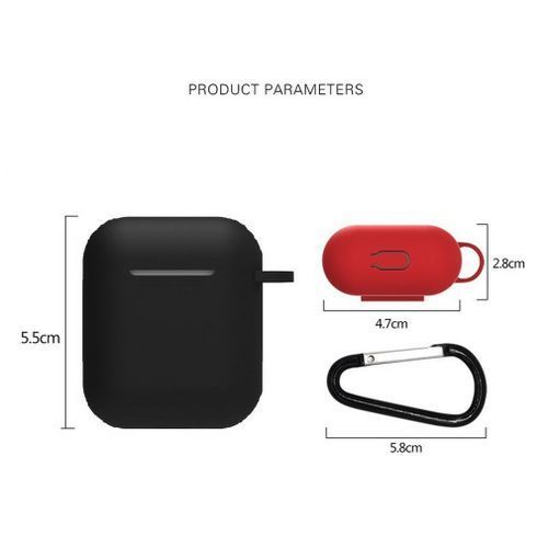 Silicone Case Cover for Airpods with Hooks- Color varry