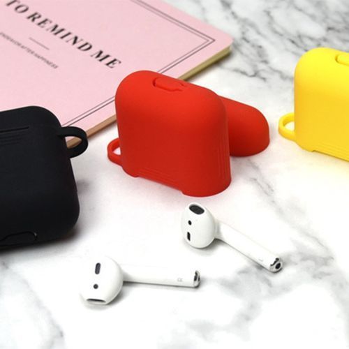 Silicone Case Cover for Airpods with Hooks- Color varry