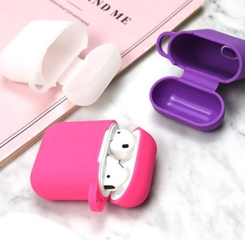 Silicone Case Cover for Airpods with Hooks- Color varry