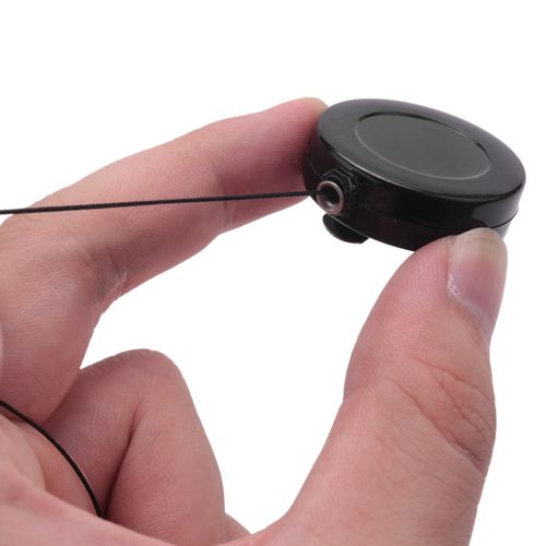 1 Pcs Badge Holder Retractable Reel YOYO Clip Snap Button ID Card Key Black