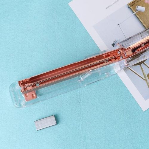 Rose Gold Stapler Practical Manual 24/6 26/6 Staplers Stationery Tools