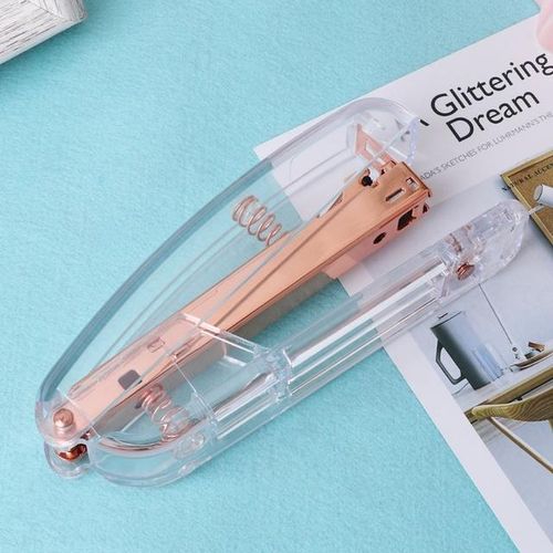 Rose Gold Stapler Practical Manual 24/6 26/6 Staplers Stationery Tools