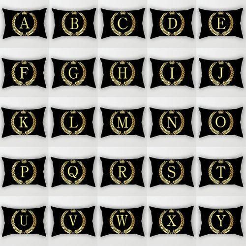 30x50cm Alphabet Crown Throw Pillow Case Cushion Cover Sofa Bed Car Decoration