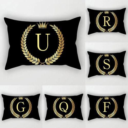 30x50cm Alphabet Crown Throw Pillow Case Cushion Cover Sofa Bed Car Decoration