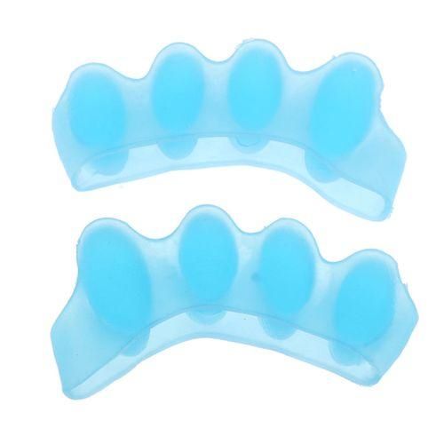 2x Silicone Toe Separators Bunion Pain Relief Toe Spacers Nail Blue
