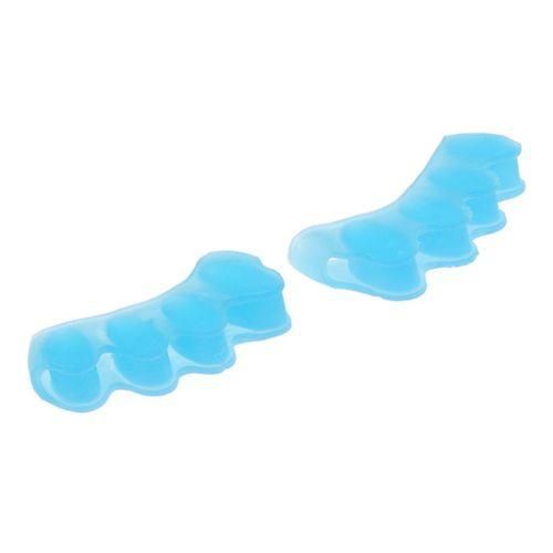 2x Silicone Toe Separators Bunion Pain Relief Toe Spacers Nail Blue