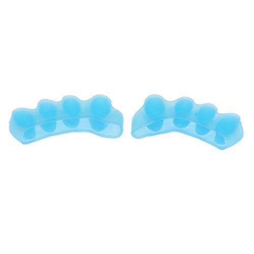 2x Silicone Toe Separators Bunion Pain Relief Toe Spacers Nail Blue