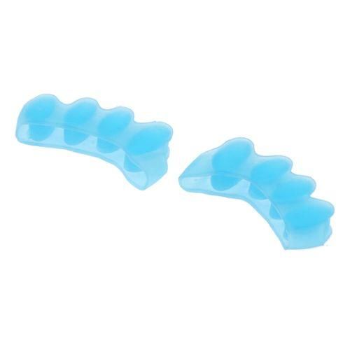 2x Silicone Toe Separators Bunion Pain Relief Toe Spacers Nail Blue