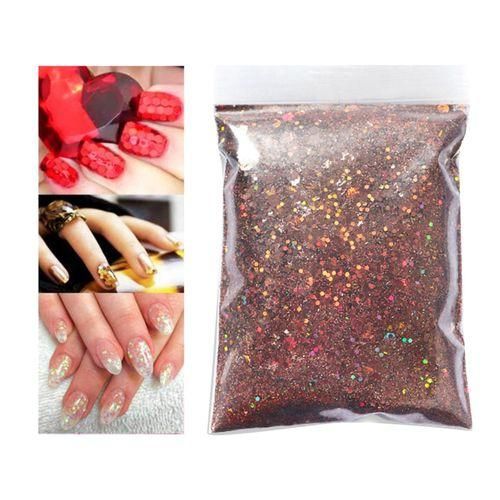 50g Iridescent Holographic Nail Glitter Sequins 3D  Coffee