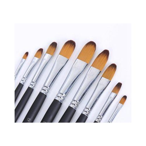 9pcs Artist Fine Long Handle Nylon Watercolor Paint Brushes For Gouache Painting Brush Pen Drawing Tool Art Supplies