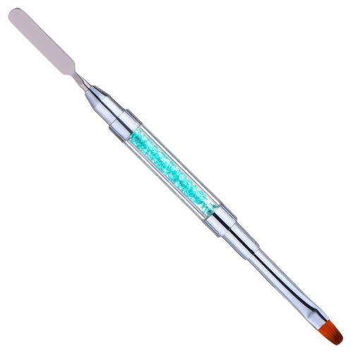 DIY  Brush Poly Acrylic   Nail Extensions Design Blue
