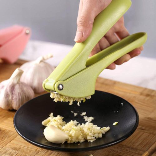 Stainless Steel Manual Garlic Press Sturdy Heavy Duty Effortless Tool for Home Kitchen Ginger and Seeds NO5249