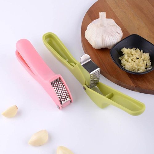 Stainless Steel Manual Garlic Press Sturdy Heavy Duty Effortless Tool for Home Kitchen Ginger and Seeds NO5249