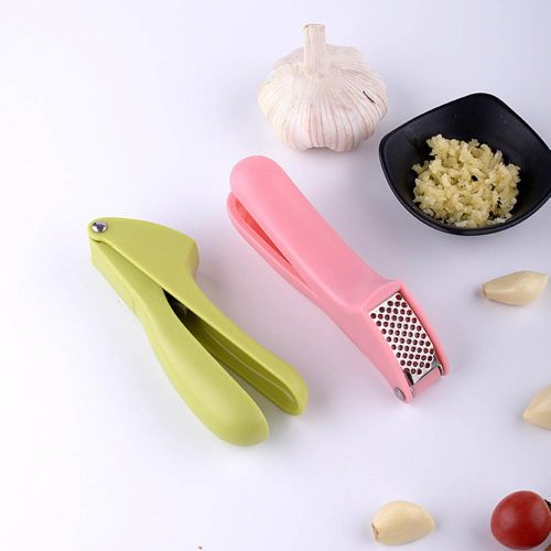 Stainless Steel Manual Garlic Press Sturdy Heavy Duty Effortless Tool for Home Kitchen Ginger and Seeds NO5249