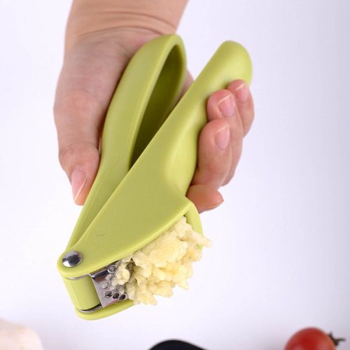 Stainless Steel Manual Garlic Press Sturdy Heavy Duty Effortless Tool for Home Kitchen Ginger and Seeds NO5249
