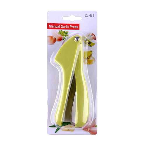 Stainless Steel Manual Garlic Press Sturdy Heavy Duty Effortless Tool for Home Kitchen Ginger and Seeds NO5249