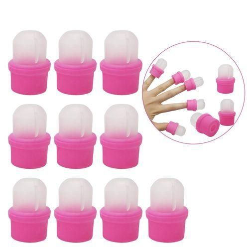 10 Pieces Plastic Acrylic Nail Art Polish Remover Clips Salon Home Use