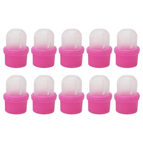 10 Pieces Plastic Acrylic Nail Art Polish Remover Clips Salon Home Use