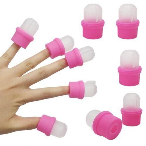 10 Pieces Plastic Acrylic Nail Art Polish Remover Clips Salon Home Use