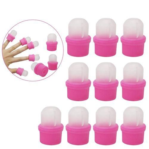 10 Pieces Plastic Acrylic Nail Art Polish Remover Clips Salon Home Use