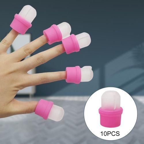 10 Pieces Plastic Acrylic Nail Art Polish Remover Clips Salon Home Use