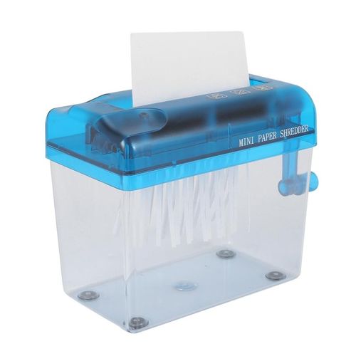 Mini Blue Shredder Destroyer Paper Documents Cutting Machine