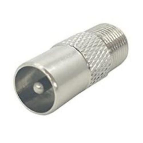 PAL Male to Female RF Coax Connector - Silver