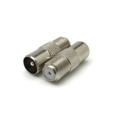 PAL Male to Female RF Coax Connector - Silver